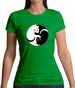 Yin Yang Cat Womens T-Shirt