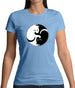 Yin Yang Cat Womens T-Shirt