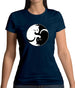 Yin Yang Cat Womens T-Shirt