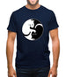 Yin Yang Cat Mens T-Shirt