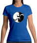 Yin Yang Cat Womens T-Shirt