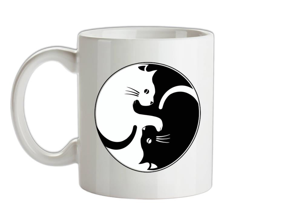 Yin Yang Cat Ceramic Mug