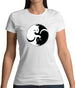 Yin Yang Cat Womens T-Shirt