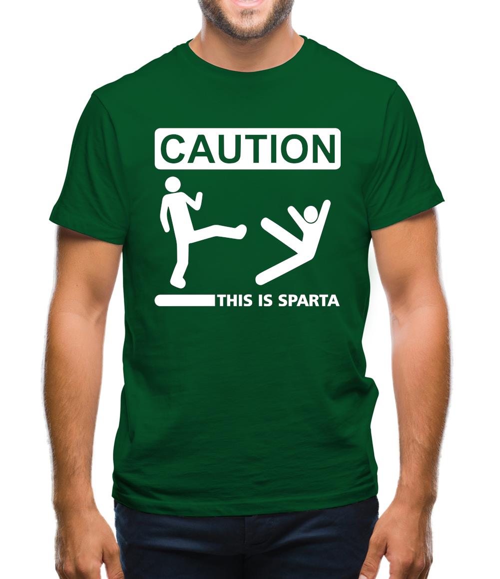 Caution This Is Sparta Mens T-Shirt
