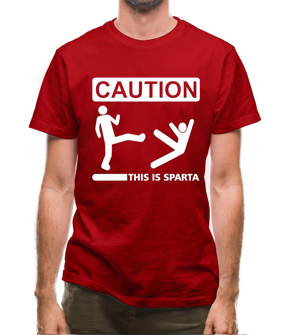 Caution This Is Sparta Mens T-Shirt