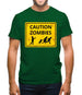 Caution Zombies Road Sign Mens T-Shirt