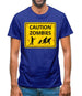 Caution Zombies Road Sign Mens T-Shirt