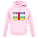 Central African Republic  Barcode Style Flag unisex hoodie