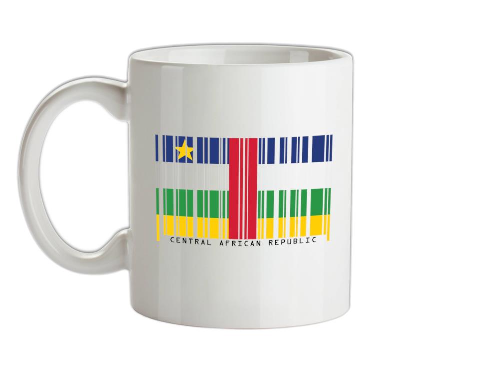 Central African Republic Barcode Style Flag Ceramic Mug
