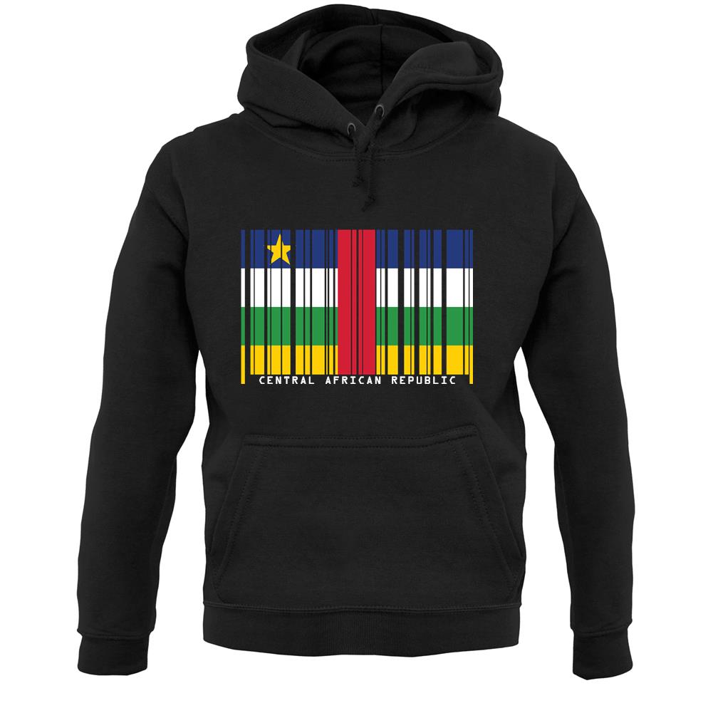Central African Republic  Barcode Style Flag Unisex Hoodie