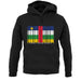 Central African Republic  Barcode Style Flag unisex hoodie