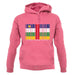 Central African Republic  Barcode Style Flag unisex hoodie