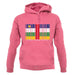 Central African Republic  Barcode Style Flag unisex hoodie