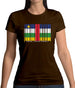 Central African Republic  Barcode Style Flag Womens T-Shirt