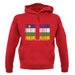 Central African Republic  Barcode Style Flag unisex hoodie