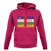 Central African Republic  Barcode Style Flag unisex hoodie