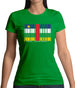 Central African Republic  Barcode Style Flag Womens T-Shirt