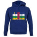 Central African Republic  Barcode Style Flag unisex hoodie