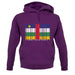 Central African Republic  Barcode Style Flag unisex hoodie