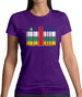 Central African Republic  Barcode Style Flag Womens T-Shirt