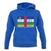 Central African Republic  Barcode Style Flag unisex hoodie