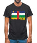 Central African Republic Grunge Style Flag Mens T-Shirt