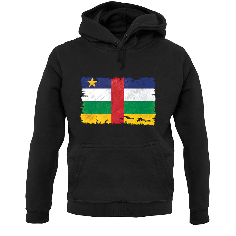 Central African Republic Grunge Style Flag Unisex Hoodie
