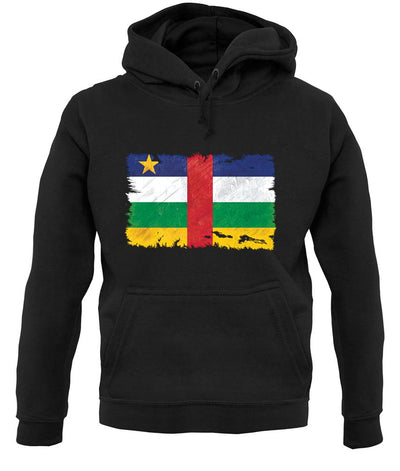 Central African Republic Grunge Style Flag unisex hoodie