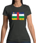Central African Republic Grunge Style Flag Womens T-Shirt