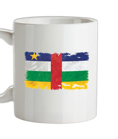 Central African Republic Grunge Style Flag Ceramic Mug