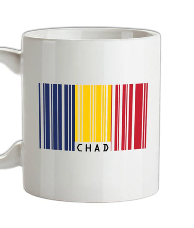 Chad Barcode Style Flag Ceramic Mug