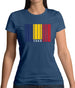 Chad Barcode Style Flag Womens T-Shirt