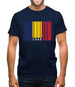 Chad Barcode Style Flag Mens T-Shirt