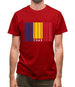 Chad Barcode Style Flag Mens T-Shirt