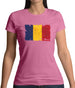 Chad Grunge Style Flag Womens T-Shirt