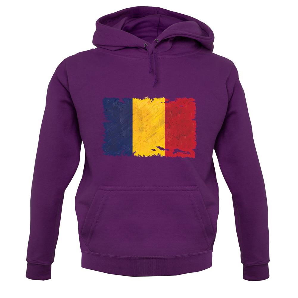 Chad Grunge Style Flag unisex hoodie