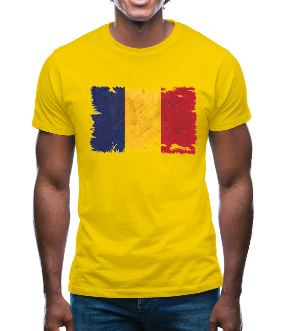 Chad Grunge Style Flag Mens T-Shirt