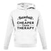 Baseball Is Cheaper Than Therapy unisex hoodie