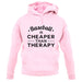 Baseball Is Cheaper Than Therapy unisex hoodie