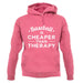 Baseball Is Cheaper Than Therapy unisex hoodie