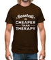 Baseball Is Cheaper Than Therapy Mens T-Shirt