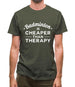 Badminton Is Cheaper Than Therapy Mens T-Shirt