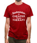 Badminton Is Cheaper Than Therapy Mens T-Shirt