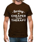 Boxing Is Cheaper Than Therapy Mens T-Shirt