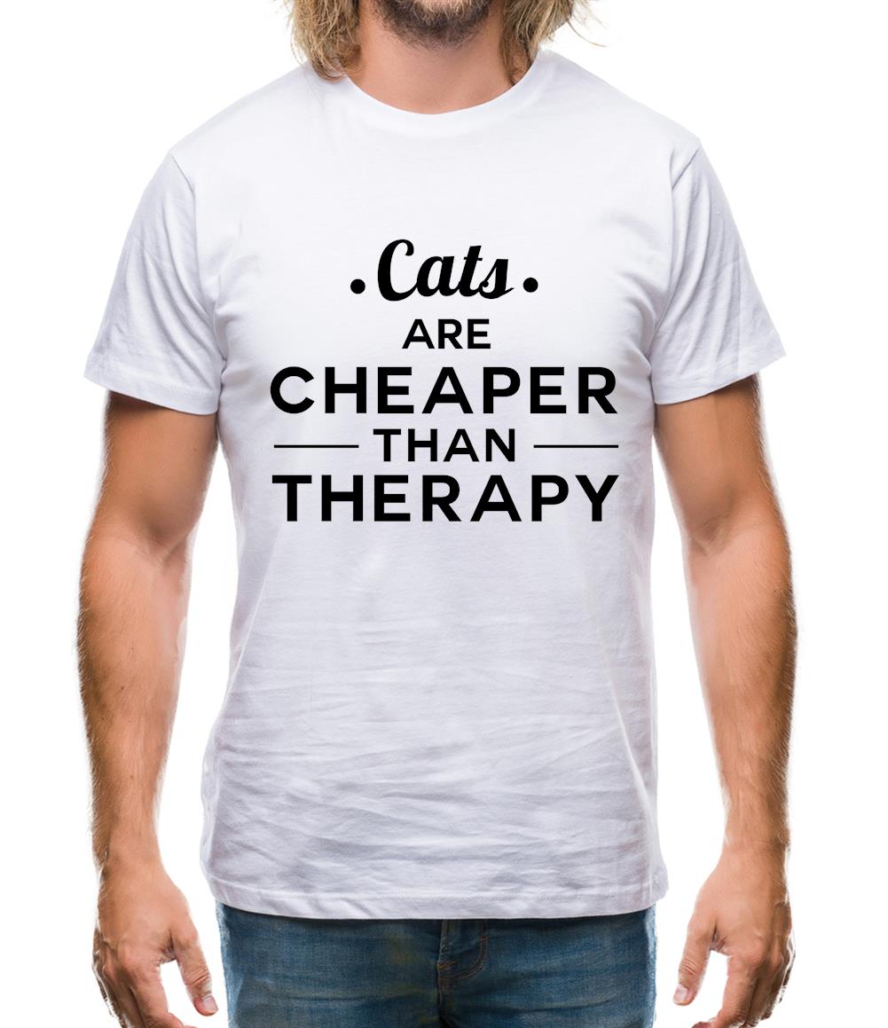 Cats Are Cheaper Than Therapy Mens T-Shirt