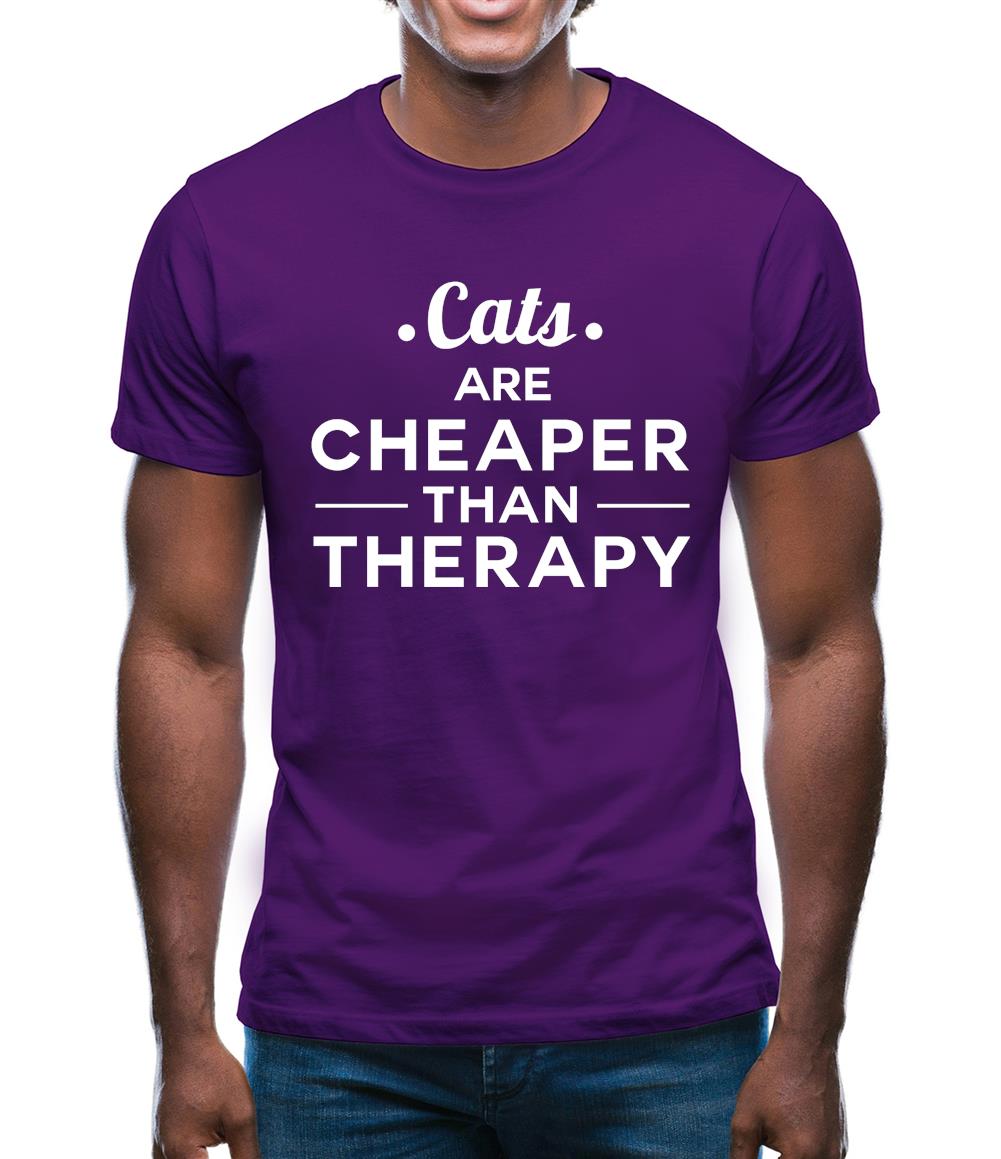 Cats Are Cheaper Than Therapy Mens T-Shirt