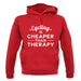 Cycling Is Cheaper Than Therapy Unisex Hoodie