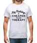 Flyfishing Is Cheaper Than Therapy Mens T-Shirt