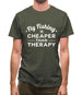 Flyfishing Is Cheaper Than Therapy Mens T-Shirt
