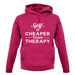 Golf Is Cheaper Than Therapy Unisex Hoodie